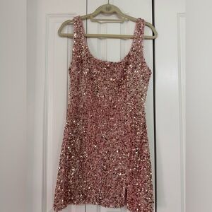 Sequin Mini Dress in Pink